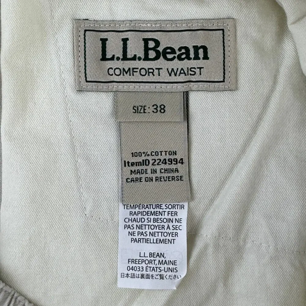 NWT L.L. Bean Stone Tropic-Weight Cargo Shorts Comfort Waist 6" Inseam Size 38 - Picture 11 of 14